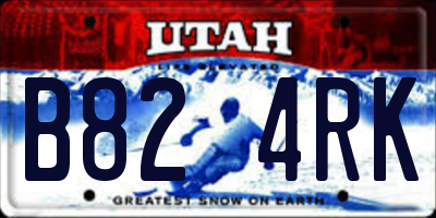 UT license plate B824RK