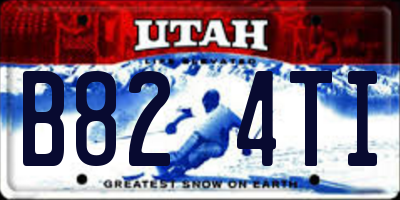 UT license plate B824TI