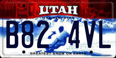 UT license plate B824VL