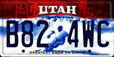 UT license plate B824WC