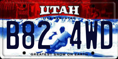 UT license plate B824WD