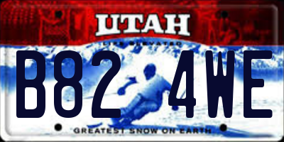 UT license plate B824WE