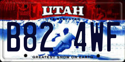 UT license plate B824WF