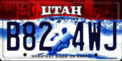 UT license plate B824WJ