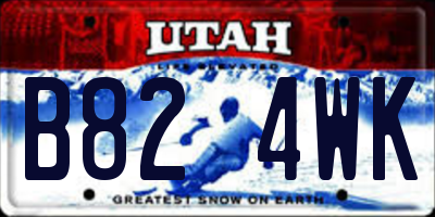 UT license plate B824WK