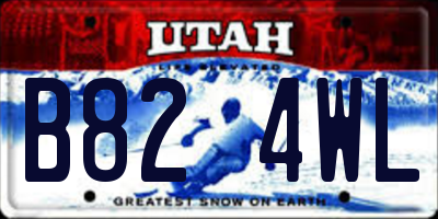 UT license plate B824WL