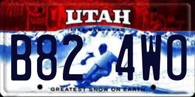 UT license plate B824WO