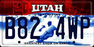 UT license plate B824WP