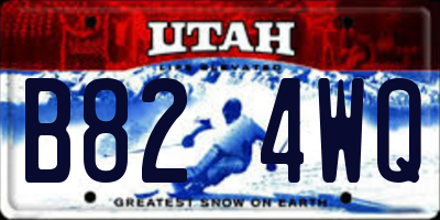 UT license plate B824WQ