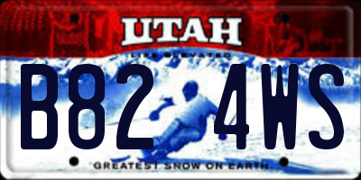 UT license plate B824WS