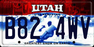 UT license plate B824WV
