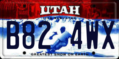 UT license plate B824WX