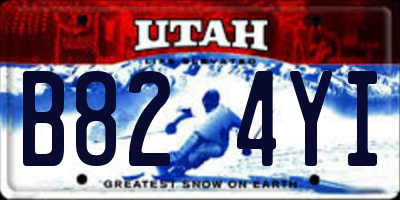UT license plate B824YI