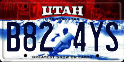 UT license plate B824YS