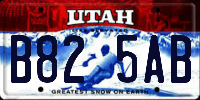 UT license plate B825AB