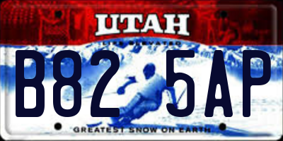 UT license plate B825AP