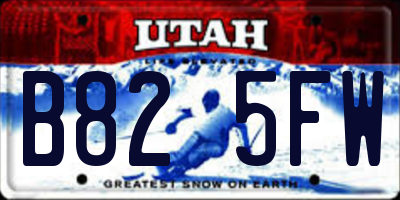 UT license plate B825FW