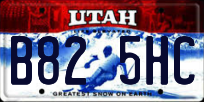 UT license plate B825HC