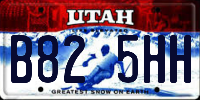UT license plate B825HH