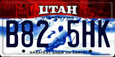 UT license plate B825HK