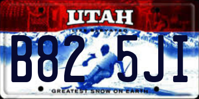 UT license plate B825JI