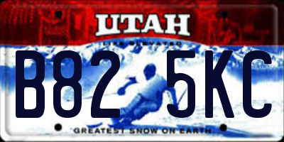 UT license plate B825KC