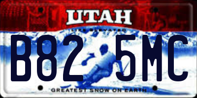 UT license plate B825MC