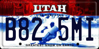 UT license plate B825MI