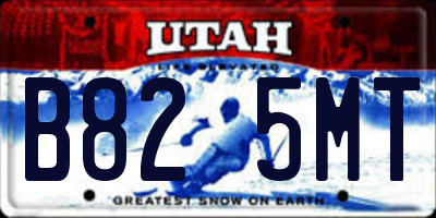UT license plate B825MT