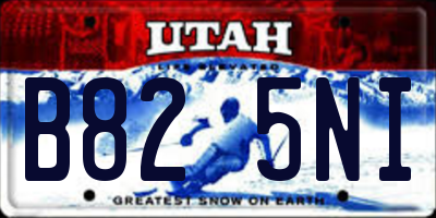 UT license plate B825NI