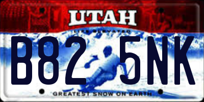 UT license plate B825NK