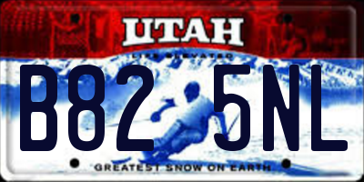 UT license plate B825NL