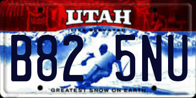 UT license plate B825NU