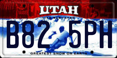 UT license plate B825PH