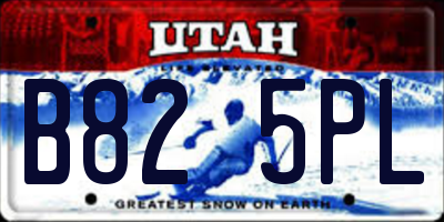 UT license plate B825PL