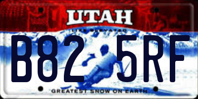 UT license plate B825RF