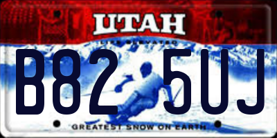 UT license plate B825UJ