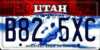 UT license plate B825XC