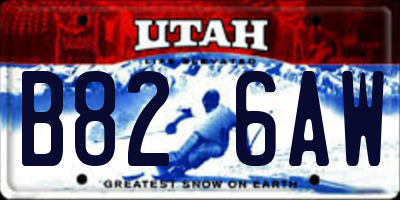 UT license plate B826AW