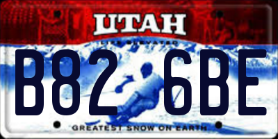 UT license plate B826BE