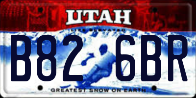 UT license plate B826BR