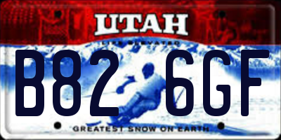 UT license plate B826GF