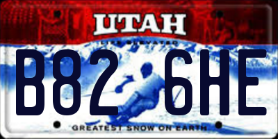 UT license plate B826HE