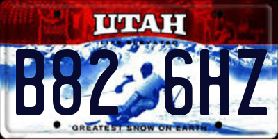 UT license plate B826HZ