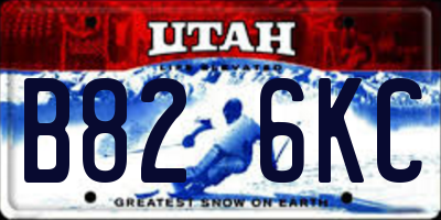 UT license plate B826KC