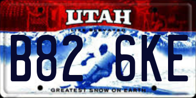 UT license plate B826KE