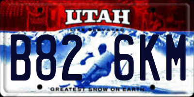 UT license plate B826KM