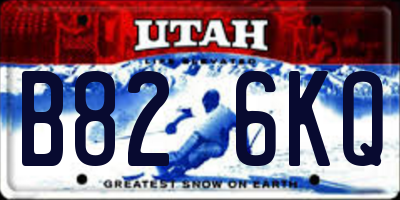 UT license plate B826KQ