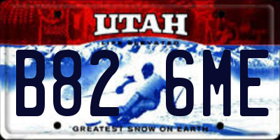 UT license plate B826ME