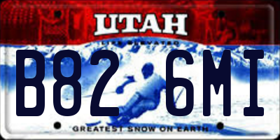 UT license plate B826MI